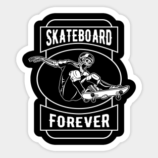 SKULL SKATE BOARD Sticker